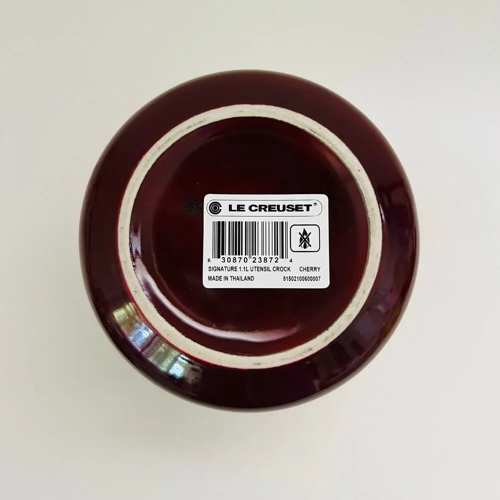 LE CREUSET Cerise Cherry 1.1 L Signature Utensil Holder Crock
